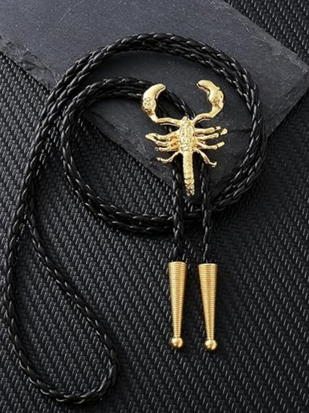 Scorpion Bolo Tie Western Neck Tie Gold Tone Cowboy